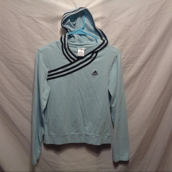 adidas Tops - Adidas Women's Medium Blue and Black Hoodie